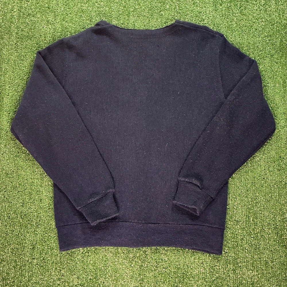 Vintage 70's Navy Blue Button Up Cardigan Sweater - Picture 3 of 3